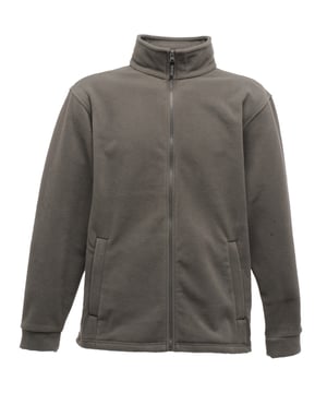 Double stitch detail. Taped neckline. Full length zip with branded zip pull. Two front zip pockets. Fleece cuffs. Adjustable drawcord hem. Branding on back of collar. Material: 100% Polyester 350 series (anti-pill Symmetry® fleece).Weight: 350 gsm. Regatta Mens sizing (chest approx): XS (35-36in/89-91.5cm), S (37-38in/94-96.5cm), M (39-40in/99-101.5cm), L (41-42in/104-106.5cm), XL (43-44in/109-112cm), XXL (46-48in/117-122cm), XXXL (49-51in/124.5-129.5cm), XXXXL (52-54in/132-137cm), XXXXXL (55-57in/140-145cm).
