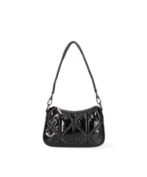 Bolso bandolera unisex. El cierre es con cremallera. Los bolsillos internos son uno con cremallera y otro abierto. Los bolsillos externos están ausentes. La correa para el hombro es ajustable y extraíble. El mango es extraíble en resina. Hay un compartimento interno. El material exterior es nailon y ecopiel. Internamente está forrado en poliéster. Medidas: 25x15x7 cm. Producto de moda