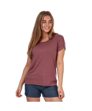 Womens Only Moster T- Shirt in rose.<BR><BR>- Round neckline.<BR>- Fold-up sleeves.<BR>- Comfortable line.<BR>- 75% Viscose  20% Polyester  5% Elastane. Machine washable. <BR>- Ref: 15106662