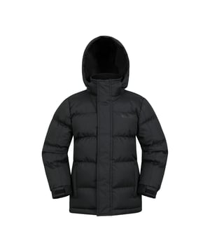 Fabric: Ripstop. Design: Logo. Fabric Technology: DWR Finish, High Warmth, Isotherm, PFC Free, Water Repellent, Water Resistant. Cuff: Adjustable Wrist Strap. Heavy Duty, Padded. Neckline: Hooded. Sleeve-Type: Long-Sleeved. Hood Features: Fleece Lined. Pockets: 2 Side Pockets. Fastening: Full Zip, Stormflap, Stud, Touch Fastening.