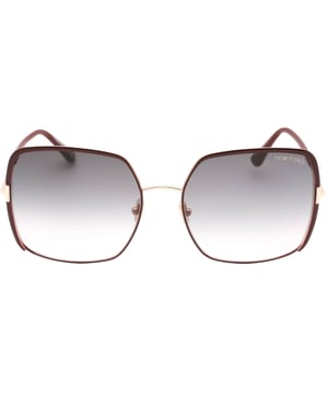 Gafas de sol rojas Tom Ford, ancho de la lente = 60 mm, ancho del puente nasal = 18 mm, longitud del brazo = 135 mm, gafas de sol, estuche para gafas de sol, paño de limpieza e instrucciones de cuidado, todo incluido, 100 % de proteccion contra la luz solar UVA y UVB y cumplen con la norma britanica EN 1836: 2005, gafas de sol rojas
