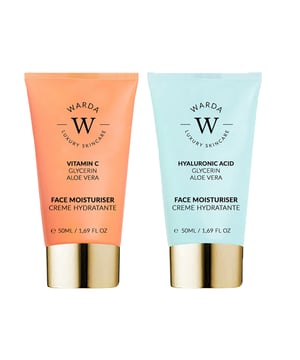 SKIN GLOW BOOST VITAMINE C MOISTURISER 50ml
 Hoofdingrediënten: Vitamine C, aloë vera sap, vitamine E, amandelolie en squaleen.
 Voordelen: Deze moisturiser is geformuleerd om de teint energie te geven en te verhelderen, en de vorming van donkere vlekken en fijne lijntjes te verminderen. Vitamine C is een krachtige antioxidant die bekend staat om zijn vermogen om de collageenproductie te stimuleren, waardoor de elasticiteit en stevigheid van de huid worden verbeterd.
 HUID HYDRATION BOOST HYALURONIC ACID MOISTURISER 50ml
 Hoofdingrediënten: Hyaluronzuur, aloë vera sap, amandelolie en squaleen.
 Voordelen: Deze moisturizer is ontworpen voor een dauwachtige, vollere en gladde teint en maakt gebruik van hyaluronzuur voor intensieve hydratatie.