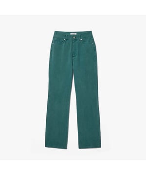 Dames Lacoste Straight Leg Natural Dye Denim Jeans.- Eco.-Dyed Cotton Denim Jeans.- Organic cotton denim.- Branded patch op tailleband.- Opgenaaide geborduurde krokodil op tailleband. Materiaal: 100% katoen. Ref: HF8408IY4.