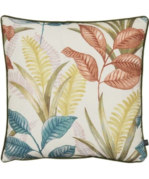 This colourful and eclectic cushion meets warm and sophisticated in this upbeat, tropical collection. Finished with a piped edge, it adds a dash of style and colour into any room.