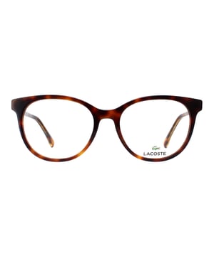 Lacoste Round Womens Brown Havana L2869  Glasses are a stylish and contemporary eyewear option that combines modern round design with high-quality materials to create a sleek and sophisticated look. The frames are made of lightweight plastic and the Lacoste branding on the temples adds a touch of sophistication.