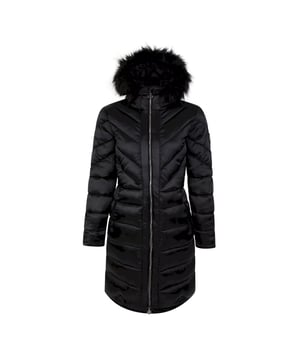 Buitenste materialen: 100% Polyamide. Voering: Cire Finish, Taffeta. Vulling: Gerecycleerd polyester. Ontwerp: Logo, Quilted. Merkritssluiting, binnenmanchet, gewatteerd. Stoftechnologie: Slijtvast, Lichtgewicht. Halslijn: Kapitein. Mouwtype: Met lange mouwen. Eigenschappen kap: verstelbaar, afneembaar bontrandje. Lengte: Lange lijn. Zakken: 2 Zijzakken, Rits. Bevestiging: Volledige ritssluiting. Duurzaamheid: Gemaakt van gerecycled materiaal. Afwerking: Glans.