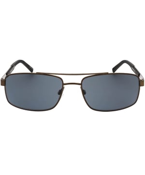 Tommy Hilfiger zonnebril, lensbreedte = 59 mm, neusbrugbreedte = 18 mm, armlengte = 145 mm, zonnebril, zonnebrillendoos, schoonmaakdoekje en onderhoudsinstructies allemaal inbegrepen, 100% bescherming tegen UVA- en UVB-zonlicht en conform de Britse norm EN 1836:2005 , Donkere metalen zonnebril