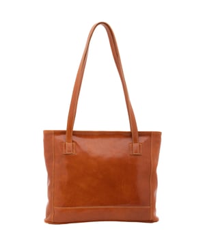 Bolso bandolera para mujer. El cierre es con cremallera. Hay dos bolsillos internos con cremalleras. Los bolsillos externos están ausentes. Falta la correa para el hombro. El mango es de piel. Hay dos compartimentos internos. El material exterior es auténtica piel de vacuno. Internamente está forrado en algodón. Medidas: 30x37x8 cm. Hecho en Italia