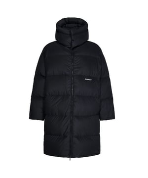Werten Sie Ihren Stil mit der schwarzen Jacke von Off-White auf. Perfekt fur alle, die Liebe zum Detail schatzen. Zeigen Sie Ihre Modekompetenz und bleiben Sie im Trend mit diesem unverzichtbaren Statement-Stuck., Reissverschluss, hergestellt in Italien, cremefarbene schwarze Jacke, 2 Vordertaschen mit Reissverschluss, normale Passform, Obermaterial: 100 % Polyester, Fullung: 80 % Federn, 20 % Daunen, Streetwear, schwarzer Mantel
