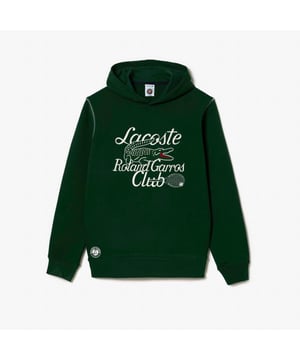 Unisex Lacoste Sport Roland Garros Edition Hoodie Kraag met capuchon: Tijdloos en stijlvol. Borduursel op voorkant: Gemaakt om hard te werken en hard te spelen. Roland Garros logo: Je opslag... Siliconen krokodillenbadge: Helemaal Lacoste. Ongeborsteld flanel: Absorberend om je te helpen koel te blijven. Dit unisex-product valt groot uit. Als je een vrouw bent, kies dan 1 maat kleiner dan je gebruikelijke maat.