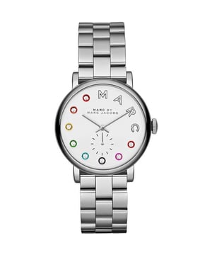 Specification Details Brand Marc by Marc Jacobs Model MBM3420 Barcode Number 2724465399711 Gender Women's Case Diameter 37 mm Case Material Stainless Steel Case Colour Gray Dial Colour Silver Band Material Stainless Steel Band Colour Grey Movement Quartz (Battery) Chronograph N/A Water Resistance N/A