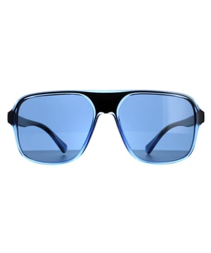 Dolce & Gabbana Square Mens Transparent Blue and Black Dark Blue DG6134 Sunglasses Dolce & Gabbana are an pilot design crafted from lightweight acetate.. Dolce & Gabbana branding features on the temples for authenticity.