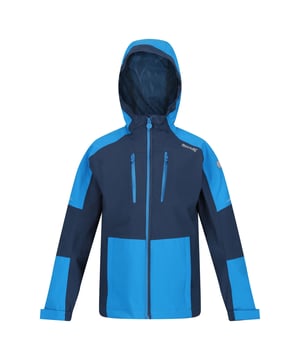 Material: 100 % Polyester. Stoff: Stretch. Design: Farbblock, Logo. Stofftechnologie: Atmungsaktiv, DWR-Beschichtung, Isotex 10000, Wasserdicht, Winddicht. Ausschnitt: Hoher Kragen, Kapuze. Armbündchen: Klettverschluss. Ärmeltyp: Langarm. Reflektierende Elemente, getape Nähte. Kapuzenmerkmale: Angeschnittene Kapuze, technisch. Taschen: 2 Seitentaschen, 2 Brusttaschen, mit Reißverschluss. Verschluss: Durchgehender Reißverschluss. Nachhaltigkeit: Hergestellt aus recycelten Materialien.