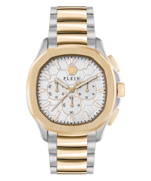 Dit Philipp Plein Heren horloge beschikt over een Quartz binnenwerk. De kast (44 mm mm) is vervaardigd uit RVS (Multi) en heeft een Mineraalglas. De band is Multi RVS. Dit horloge uit de Philipp Plein $keleton $pectre reeks is een mooi en tijdloos geschenk. Verras jezelf of iemand anders met dit cadeau. Bovendien geniet u hierbij van 2 jaar garantie tegen alle fabricagefouten.