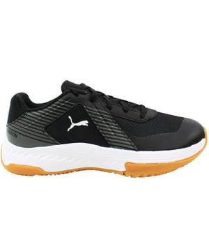 Puma Varion Kinderen Zwarte Trainers, ontworpen om jonge atleten comfort, stijl en ondersteuning te bieden voor al hun actieve bezigheden. Deze trainers zijn zorgvuldig vervaardigd met belangrijke kenmerken die zijn afgestemd op de behoeften van actieve kinderen onderweg.

Belangrijkste Kenmerken:

Duurzaam Constructie: Gemaakt van hoogwaardige materialen, zijn deze trainers gebouwd om de ontberingen van dagelijks gebruik te weerstaan, wat zorgt voor langdurige prestaties en duurzaamheid.

Lichtgewicht Ontwerp: Het lichtgewicht ontwerp van deze trainers staat moeiteloze beweging toe, waardoor kinderen de vrijheid hebben om te rennen, springen en spelen zonder zich onbeholpen te voelen.

Comfortabele Cushions: Voorzien van pluche demping in de voetbed en middenzool, bieden deze trainers uitzonderlijk comfort bij elke stap, verminderen vermoeidheid en bevorderen het dragen gedurende de hele dag.

Ademende Bovenkant: Ontworpen met een ademend mesh bovenwerk, houden deze trainers de kleine voeten koel en comfortabel, zelfs tijdens intense activiteiten, terwijl ze ventilatie bieden om oververhitting te voorkomen.

Veilige Pasvorm: Met een veilig vetersluiting systeem, bieden deze trainers een aanpasbare pasvorm die de voeten stevig op hun plaats houdt, wat stabiliteit en ondersteuning biedt tijdens dynamische bewegingen.