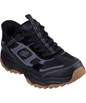 Een sportieve klassieke look krijgt een upgrade in duurzaam comfort met de Skechers Vigor AT. Deze slip-on heeft een suède bovenwerk met een Skechers Air-Cooled Memory Foam comfort binnenzool.