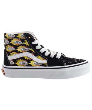 Vans Flame Logo Repeat SK8-Hi Lace-Up Zwart Suède Leer Kinderschoenen VN000D5FAC4