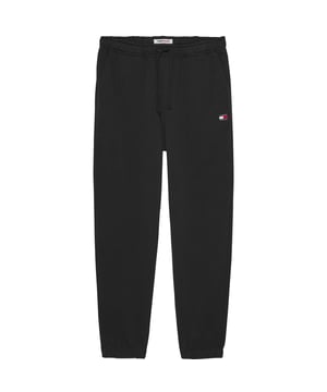 Kleur: Zwart BDS Specificaties: Broek van katoen met geborstelde binnenkant. Ze hebben een verstelbare taille met trekkoord, open zakken aan de voorkant, klein zakje aan de achterkant en geborduurd vlaglogo op de voorkant. Geschikt voor een comfortabele en veelzijdige look Pasvorm: Regular