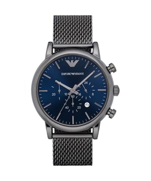Elegante reloj de caballero de la marca Armani. El reloj tiene una pulsera que también se puede hacer más pequeña, la caja tiene un diámetro de 43 mm y el movimiento es de Cuarzo.  Marca: ArmaniNombre del modelo: AR1979 (43mm)Categoría: reloj de hombreMateriales: acero inoxidableColor: negro