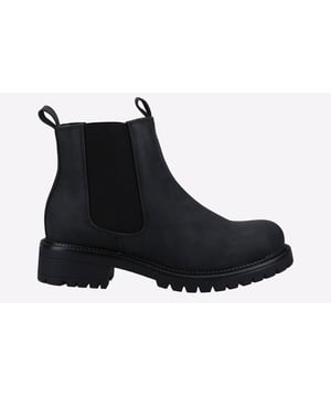 Crafted from vegan friendly materials, these Taijal Chelsea boots from leading fashion brand Divas, delivers a classic and timeless finish whilst remaining comfortable and durable. 
 These designer boots feature a sturdy cleated outsole that enhances the classic style whilst providing traction and stability. 
 Enjoy a snug and comfortable fit with elasticated twin side gussets and a soft textile lining, complemented by convenient pull tabs for easy on-and-off wear on your busiest days.
 - - Synthetic leather upper 
 - - Soft textile lining 
 - - Pull tabs for easy on / off wear.
 - - Elasticated gussets provide a snug fit 
 - - Durable rubber outsole