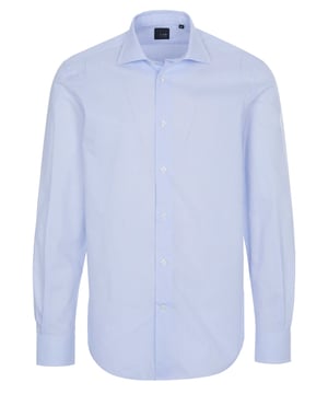 100% algodón; camiseta de Pal Zileri;  Modelo: Y47LA002-M109204;  Mano de obra de alta calidad;  100% algodón;  Abrazar la figura;  cuello Kent;  Tapeta de siete botones;  puños deportivos;  Detalles del logotipo de Pal Zileri