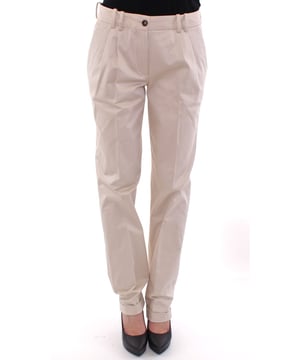 Dolce & Gabbana D&G Beige Broek  
100% authentiek  
Materiaal: 96% Katoen 4% Elastaan  
Kleur: Beige  
Rits: Rits en knoopsluiting  
Pasvorm: Reguliere pasvorm  
Twee voorzakken  
Twee achterzakken met knoopsluiting  
Logo-details  
Materiaal: katoen