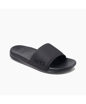 Summer feel too short? These incredibly comfy injection molded slides are a quick fix: with anatomic contouring, a soft padded strap for easy on and off, a non-marking outsole and enhanced biodegradability. Make every day feel like summer.