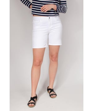 Cosy stretch fit with zip and button closure and mid/high raise waist makes for a comfortable and flattering fit Paired here with our Blue & White Stripe long sleeve Tee, but a classic white short can pair with anything! Fit: Slim, Sizing: As expected