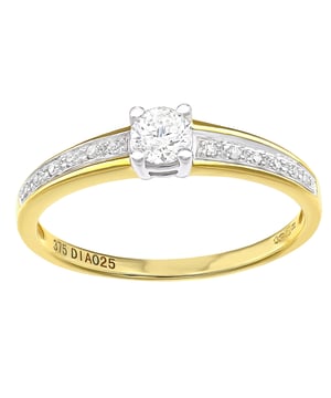 Oro blanco de 9 quilates (375): 1,96 g; # Diamante: 0.25ct