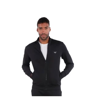 Survêtement Emporio Armani Eagle Ensemble Herren Schwarz Baumwolle. Authentisches Kleidungsstück der Marke Emporio Armani - Design im Streetwear/Sportswear-Stil von Emporio Armani - Emporio Armani für Herren, modisch und perfekt für den Alltag - Der schwarze Survêtement von Emporio Armani lässt sich ideal mit dem Rest Ihrer Garderobe kombinieren - bequemer Baumwollstoff - klassisch - Eagle Ensemble -