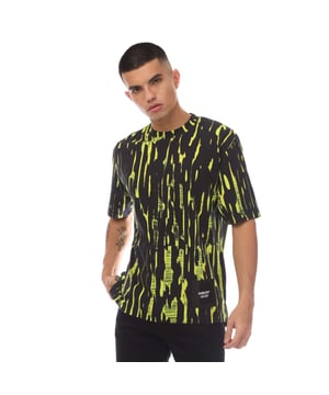 Mens Ambush Allover Print T-Shirt in yellow.- Crew neck.- Short sleeves.- All-over graphic print.- Logo-print at the front.- 100% Cotton.- Ref: BMAA0480016510