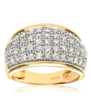 9K (375) geel goud: 1,4 gram; # Diamant: 1ct