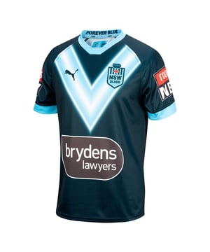Puma NSW Blues Captain's Run Replica Rugby Jersey Mouw Heren T-shirt 766218 01