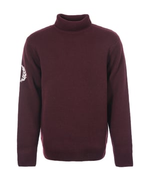 Fred Perry trui met col en lauwerkrans voor heren, bordeauxrood