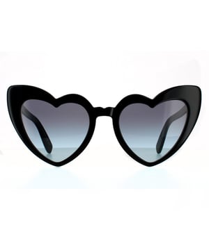Saint Laurent Cat Eye Womens Black Blue Gradient Sunglasses Saint Laurent sind eine einzigartige und elegante Retro-Cat-Eye-Stil mit herzförmigen Gläsern. Gefertigt aus leichtem Kunststoff für einen angenehmen Tragekomfort und mit dem eingravierten Saint Laurent-Logo an den Bügeln versehen.