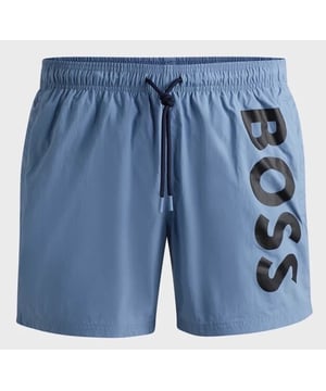 STYLE OCTOPUS – 50515296
Statement swim shorts with full lining by BOSS, designed in soft quick-drying poplin featuring a vertical logo print on the left leg. For our BETTER BOSS products, we always use at least 60% better raw materials. This product is made from at least 60% recycled polyamide. By using recycled polyamide, we aim to save resources by making use of existing plastic material. Recycled nylon is usually made from pre-consumer spinning or fabric waste and may also come from post-consumer industrial fishing nets. We only use raw materials with a verified chain of custody to ensure the use of certified recycled polyamide.
100% Polyamide (recycled), Lining: 100% Polyester
30°C fine wash
Do Not Bleach
Do Not Tumble Dry
Do Not Iron
Do not chemical dry clean
The model wears a size M and is 189 cm tall with a, 98 cm chest, 80 cm waist and 94 cm hips.