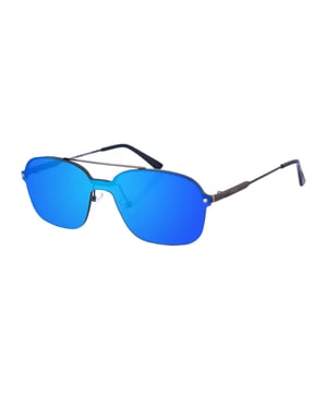 Gafas de sol Kypers con montura de metal.
Color Plateado
Forma ovalada.
Lentes de color Violeta
Patillas de metal y acabado en acetato, con el nombre de la marca grabado.
100% Protección UV. 
Cristales antirreflejo polarizados.
Incluye una funda de tela de protección.

Medidas  Alto lente: 45 mm
Ancho lente: 136 mm.
Puente: 15 mm.
Patillas: 135 mm.

Limpieza y manutención:
-Limpiar las gafas con agua y jabón (neutro).
- No utilice paños sucios o abrasivos, que puedan alterar las características de los filtros.
- Utilice solo accesorios y repuestos originales.