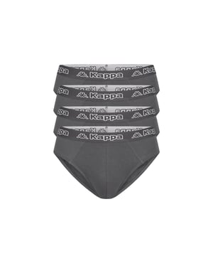 Kappa 4er Set Slip Regular Fit, locker und lässiger Schnitt, 100% Baumwolle, Pflegehinweis Maschinenwäsche bei 30°C
