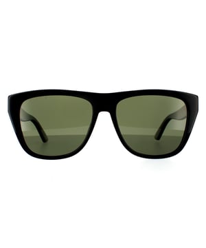 Gucci Sunglasses GG0926S 005 Black Green are a simple style with squared lenses. Made fully from lightweight acetate with the Gucci logo decorating one of the slim temples for brand authenticity.