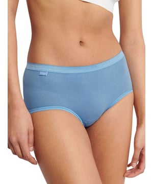 Sloggi Basic+ Midi Brief. 4 Pack. Cotton rich knickers with an elasticated waistband. The product is machine washable.