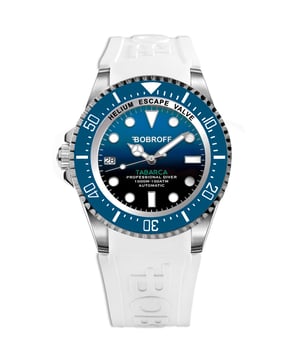Bobroff BF0003ibaBF - Reloj para hombre automático acero inoxidable• material: acero inoxidable• cristal: saphir• pulsera: goma• correa: plata azul• resistencia al agua: 1000 m (100 ATM)• tamaño de la caja: 44 mm