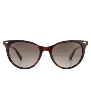 Die Polaroid PLD 4107 / S 086 La Havana Brown Gradient polarisierte Sonnenbrille ist ein eleganter Katzenaugen-Stil, der aus leichtem Kunststoff hergestellt ist. Die schlanken Tempel sind mit dem Polaroid-Logo veredelt.