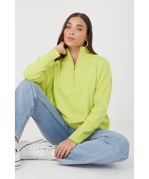 Elevate your everyday style with this knitted jumper from Brave Soul. This cosy stylish jumper features a half zip fastening and ribbed collar and cuffs. Team with a pair of jeans for effortless style. Model wears UK size S.