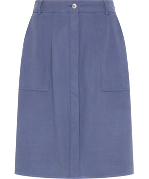 Deze rok van DreiMaster Vintage heeft een casual design. Het vloeiende materiaal van viscose en de licht uitlopende vorm boeien in een levendig silhouet. Opgestikte achter- en voorzakken en een tailleband met riemlussen benadrukken de sportieve look. De doorlopende knoopsluiting aan de voorkant rondt het geheel af. De elastische inzet in de tailleband en de knoopsluiting maken het aantrekken gemakkelijk. Een vrouwelijke outfit wordt met gemak gecreëerd!  Rock