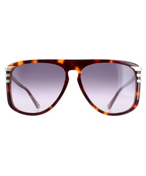 Las gafas de sol Chloe CH0104S 007 en degradado gris habana medio brillante son un moderno estilo aviador fabricado en acetato ligero. El logotipo de Chloe está grabado en las patillas finas para reconocer la marca.