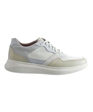 Clarks Un Globe Run Lace-Up White Synthetic Mens Entrenadores 261505207