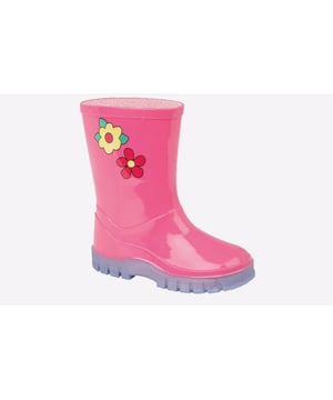 Give your little one comfort and dryness for those wet and dirty days out with these must have Puddle wellingtons from Stormwells
- Synthetic upper
- Slip on fit
- Durable rubber outsole
- Cushioned footbed
- Unique design