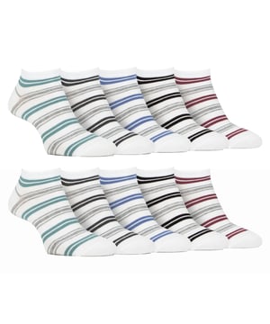 Farah - Men's 10 Pack Bamboo Trainer Socks¿Quién necesita calcetines duraderos para correr pero necesita más suavidad y comodidad? Pues estos calcetines Farah Bamboo Trainer Socks son perfectos. Los calcetines de bambú también ayudan a regular la temperatura por lo que estos calcetines le ayudará a sentirse caliente en el invierno, y fresco en el verano. Los calcetines de bambú también ayudan a regular la temperatura, por lo que estos calcetines te ayudarán a sentirte caliente en invierno y fresco en verano. Estos calcetines, con el emblemático logotipo de Farah cosido en la suela, están disponibles en dos colores tradicionales: Este paquete incluye 10 pares con una excelente relación calidad-precio y están disponibles en 2 opciones de color. Están disponibles en las tallas 6-11 del Reino Unido y están fabricados con un 69% de viscosa de bambú, un 28% de poliamida y un 3% de elastano. Lavables a mano.Extra Product DetailsFarah Men's Trainer SocksExceptionally Soft Bamboo4 Colour DesignsSilk Like TouchMade For Exercise & More10 Pairs Per PackMen's One Size: 6-11 UKSuper Soft BambooHand Washable