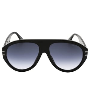 Marc Jacobs Black Sunglasses, Lens Width = 58mm, Nose Bridge Width = 15mm, Arm Length = 145mm, Sunglasses, Sunglasses Case, Cleaning Cloth and Care Instructions all Included, 100% Protection Against UVA &amp; UVB Sunlight and Conform to British Standard EN 1836:2005, Black Sunglasses