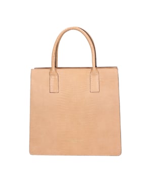 Bolso shopping rígido para mujer, en piel auténtica estampada con efecto lagarto. Equipado con bandolera ajustable y extraíble. Producto artesanal italiano. Hecho en Italia